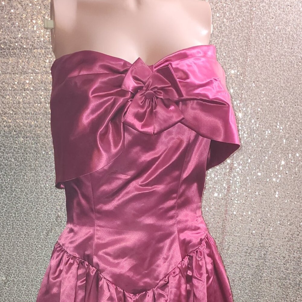 Burgundy Strapless Dress